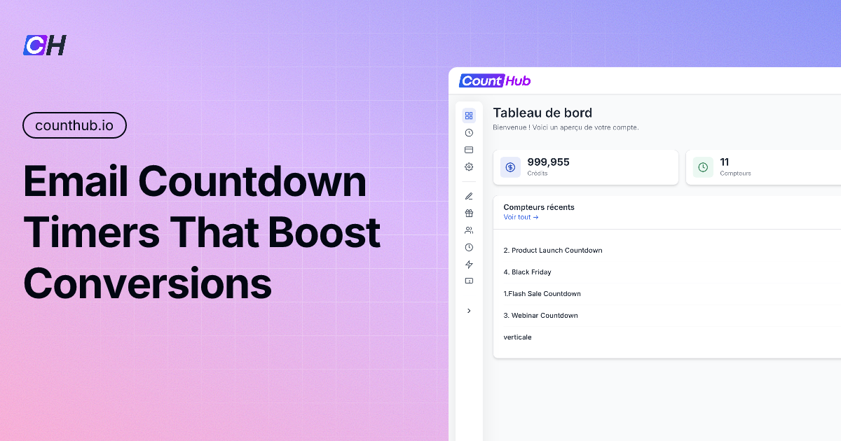 CountHub - Aperçu de l'application